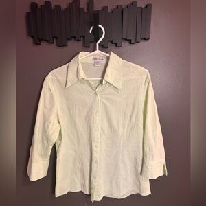 Women's Light Green Button Down Shirt